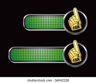 fan hand green checkered tabs