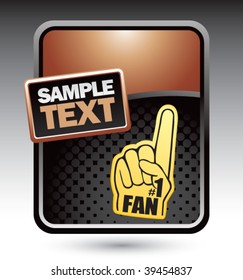 fan hand on bronze stylized template
