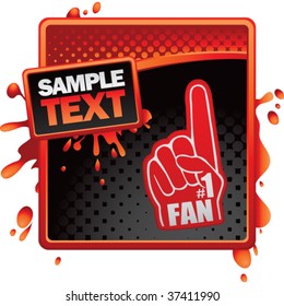 fan hand on classy modern style grunge template