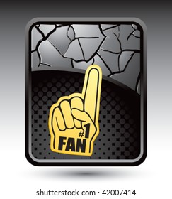 fan hand silver cracked backdrop