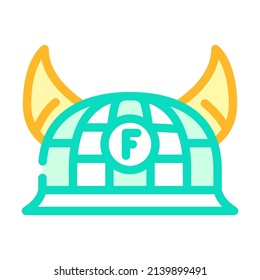 vector de icono de color de sombrero de ventilador. señal de sombrero de ventilador. ilustración de símbolo aislado