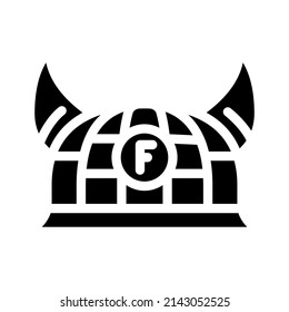 fan hat glyph icon vector. fan hat sign. isolated contour symbol black illustration