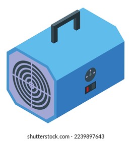 Fan heater icon isometric vector. Air clean. Dust bacteria