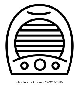 Fan heater icon. Outline fan heater vector icon for web design isolated on white background