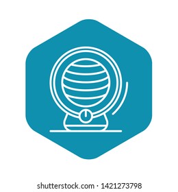 Fan heater icon. Outline fan heater vector icon for web design isolated on white background