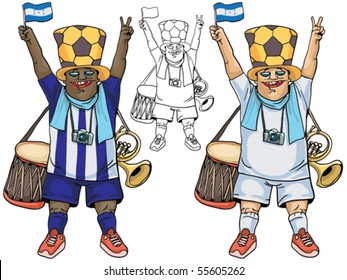 Fan of Honduras,
 without gradients, very easy to edit, conveniently grouped
