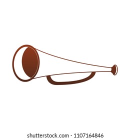 Fan horn isolated red lines
