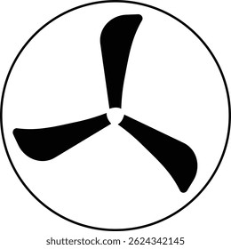 Fan icon. Bicolor line and flat vector isolated on transparent background. Heating and cooling appliance. Flame, Ventilation Duct, Radiator, Air Filter, Wind, Droplet.