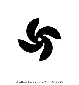 Fan Icon. Blower, Turbine. Airflow, Propeller Symbol - Vector. 