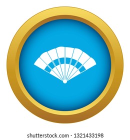 Fan icon blue vector isolated on white background for any design