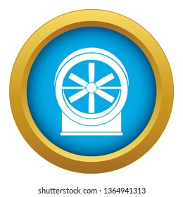 Fan icon blue vector isolated on white background for any design