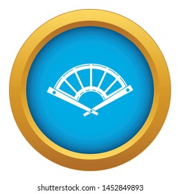 Fan icon blue vector isolated on white background for any design