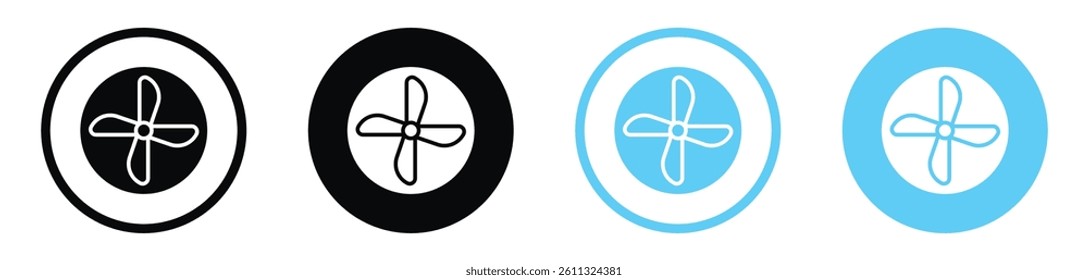 Fan icon collection. vector illustration set