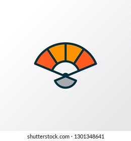 Fan icon colored line symbol. Premium quality isolated cooling element in trendy style.