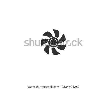 Fan icon design Vector Illustration. Fan isolated minimal single flat icon.Home line vector icon for websites and mobile minimalistic flat design.Fan icon in vector style isolated on white background.