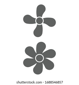 Vektorillustration zum Design von Lüftern auf weißem Hintergrund