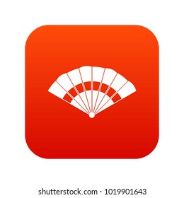 Fan icon digital red for any design isolated on white vector illustration