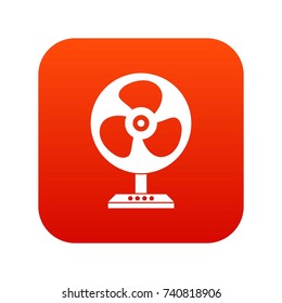 Fan icon digital red for any design isolated on white vector illustration