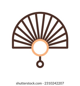 Fan icon duocolor brown colour style chinese new year vector element and symbol perfect.
