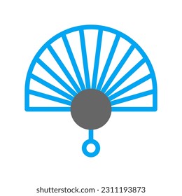 Fan icon duotone blue grey colour style chinese new year vector element and symbol perfect.