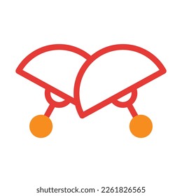 fan icon duotone red style chinese new year illustration vector perfect. Icon sign from modern collection for web. Nice design perfect.