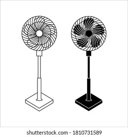 Fan icon. editable simple icon on white background