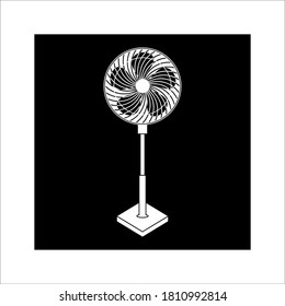 Fan icon. editable simple icon on white background