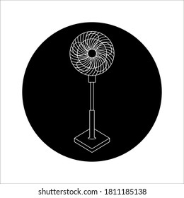 Fan icon. editable simple icon on white background