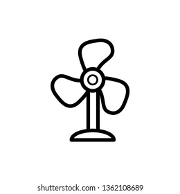 Fan icon. Electric blower fan vector illustration.