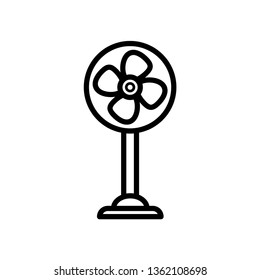 Fan icon. Electric blower fan vector illustration.