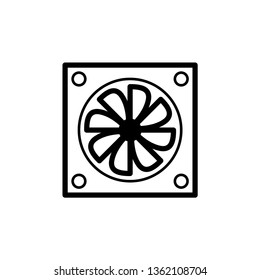 Fan icon. Electric blower fan vector illustration.
