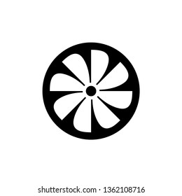 Fan icon. Electric blower fan vector illustration.