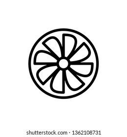 Fan icon. Electric blower fan vector illustration.