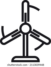 Icono del ventilador. Ventilador eléctrico de mesa. Dispositivo de aire acondicionado