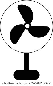 ícone de ventilador. Equipamento elétrico de temperatura. Conceito de negócios de sinal mais frio. sinal de vento mais frio elétrico. gerenciamento de temperatura
