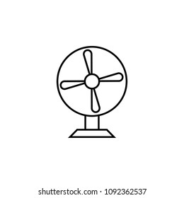 fan icon. Element of simple web icon with name for mobile concept and web apps. Thin line fan icon can be used for web and mobile on white background
