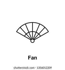 Fan icon. Element of summer holiday icon. Thin line icon for website design and development, app development. Premium icon