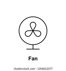 Fan icon. Element of summer holiday icon. Thin line icon for website design and development, app development. Premium icon