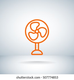  fan icon flat.