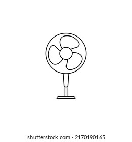 fan icon flat. Fan icon collection in outline or line art style, editable stroke vector. Fan Icon