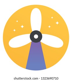 Fan icon in flat design 