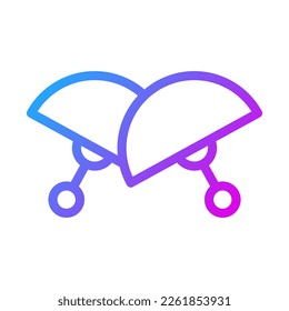fan icon gradient purple style chinese new year illustration vector perfect. Icon sign from modern collection for web. Nice design perfect.