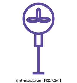 fan icon. illustration with set of electronic home devices icon