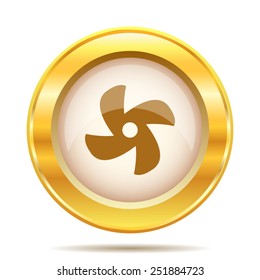 Fan icon. Internet button on white background. EPS10 vector. 