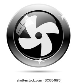 Fan icon. Internet button on white background. EPS10 vector 
