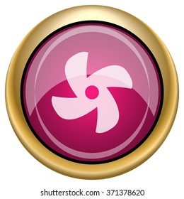 Fan icon. Internet button on white background. EPS10 vector.