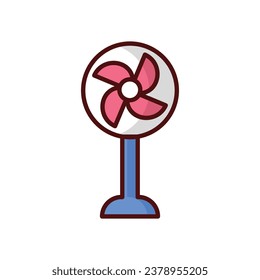 Fan icon isolate white background vector stock illustration
