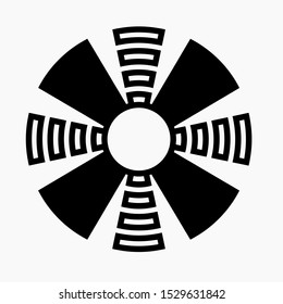 Fan icon  isolated minimal single flat linear icon for application and info-graphic. Commercial line vector icon for websites and mobile minimalistic flat design.