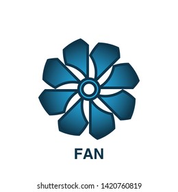 fan icon isolated on white background from computer collection