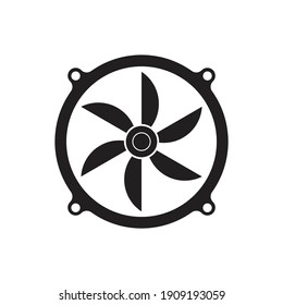 Fan icon isolated on white background